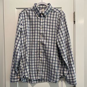 GMF 965 Men’s Sport Shirt Navy Flannel Check